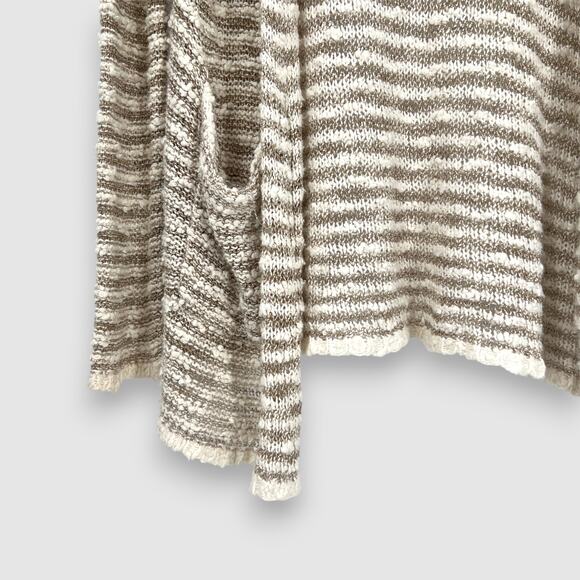 MOTH Anthropologie Striped Knit Hooded Open Front Cardigan Size XS - Picture 3 of 7